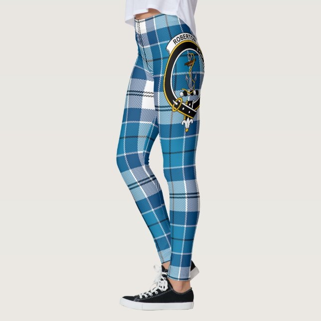 Scotstee Clan Roberton Crest Tartan Femmes Legging (Gauche)