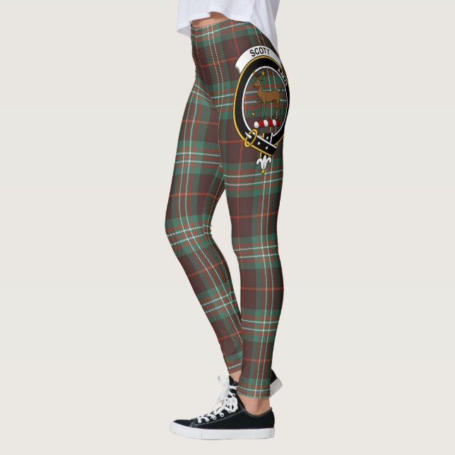 Scotstee Clan Scott Brown Ancient Crest Tartan Leggings (Left)