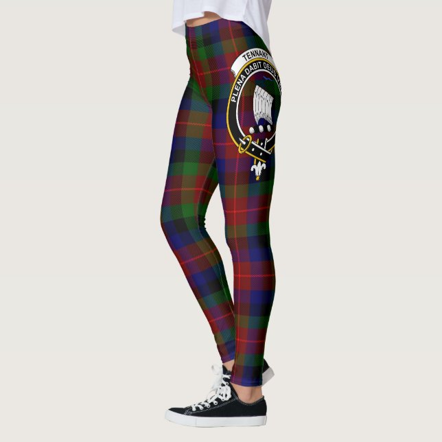 Scotstee Clan Tennant Crest Tartan Femmes Leggings (Gauche)