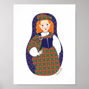 Scotswoman Matryoshka Poster