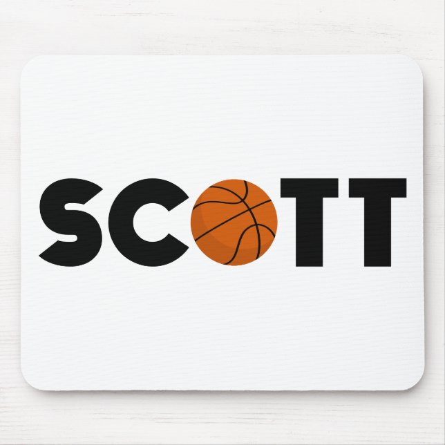 Scott Basketball Mouse Pad (Front)