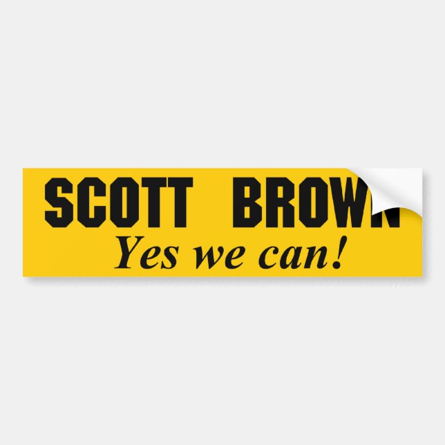 Scott Brown - Yes We Can Bumper Sticker (Front)