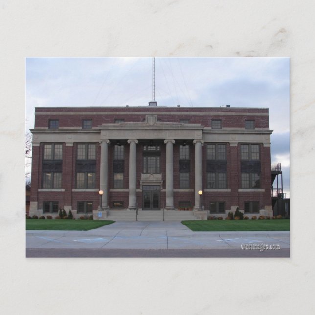 Scott County, Kansas Courthouse Postcard (Front)