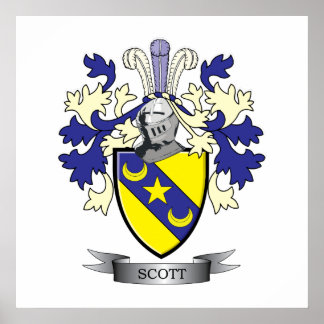 Scott Family Crest Coat of Arms Poster
