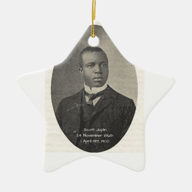 Scott Joplin Ceramic Ornament (Front)