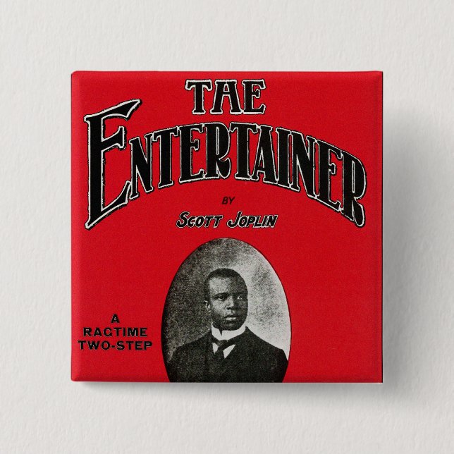Scott Joplin Song Sheet Cover 2 Inch Square Button (Front)
