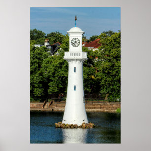 Scott Memorial, Roath Park Lake, Cardiff, Wales Poster