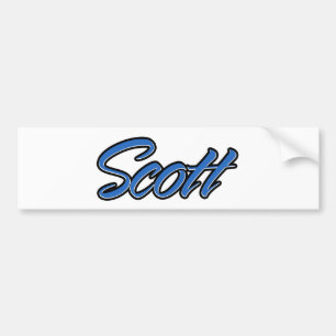 Scott Name blue Aufkleber Sticker Autoaufkleber