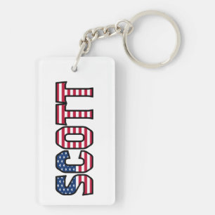 Scott Name Vorname USA Flagge Anhänger Schlüssel Keychain
