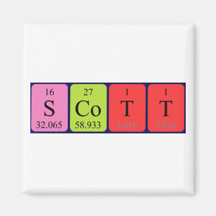 Scott periodic table name magnet