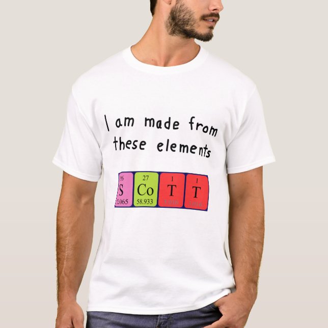 Scott periodic table name shirt (Front)