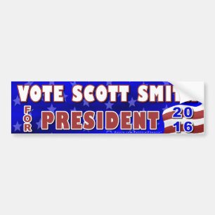 Scott Smith President 2016 Election Independent Bumper Sticker