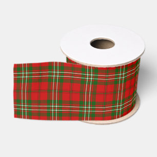 Scott tartan red green plaid grosgrain ribbon
