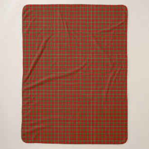 Scott tartan red green plaid sherpa blanket