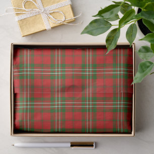 Scott tartan red green plaid tissue paper
