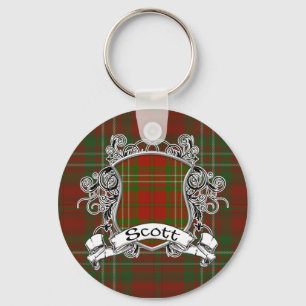 Scott Tartan Shield Keychain