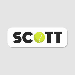 Scott Tennis Name Tag