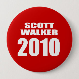 SCOTT WALKER FOR GOVERNOR 4 INCH ROUND BUTTON
