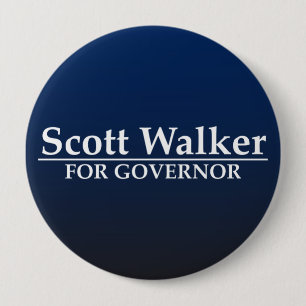 Scott Walker for Governor 4 Inch Round Button