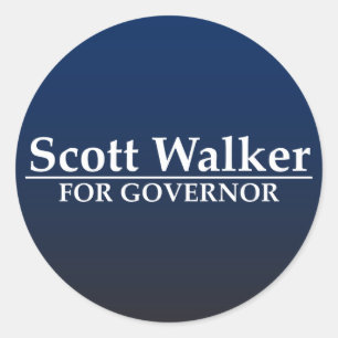 Scott Walker for Governor Classic Round Sticker