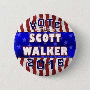 Scott Walker President 2016 Election Republican 2 Inch Round Button