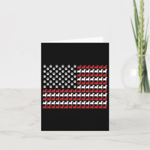 Scottie 4th Of July Dog Paw Print Card