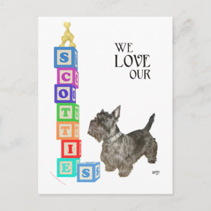 Scottie Alphabet Blocks Postcard