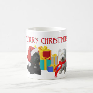 Scottie and Westie Merry Christmas Coffee Mug