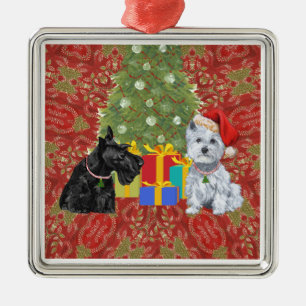 Scottie and Westie Ornament