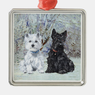 Scottie and Westie Ornament