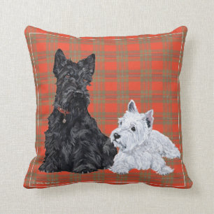 Scottie and Westie Pup - Terrier Pillow