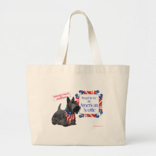 Scottie Angus Fala for President Large Tote Bag