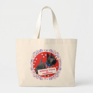 Scottie Angus Fala for President Large Tote Bag