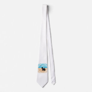 Scottie at the Beach with Seagull Tie