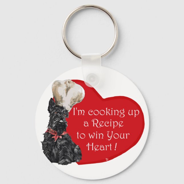Scottie Chef  Valentine Keychain (Front)