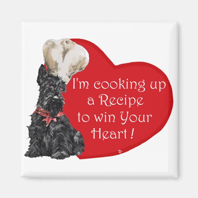 Scottie Chef  Valentine Magnet (Front)