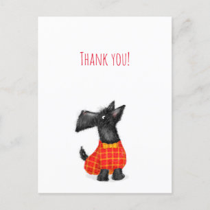 Scottie chien merci carte postale