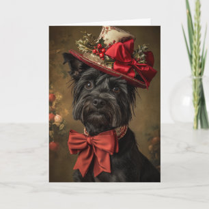 Scottie Christmas Card Elegant Victorian Dog