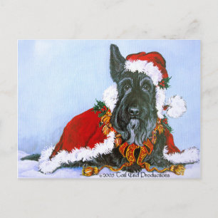 Scottie Claus Holiday Postcard