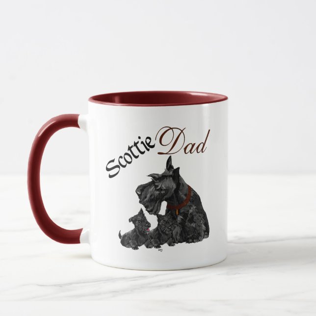 Scottie Dad and Pups Father's Day Mug (Left)