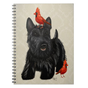 Scottie Dog and Red Birds Notebook