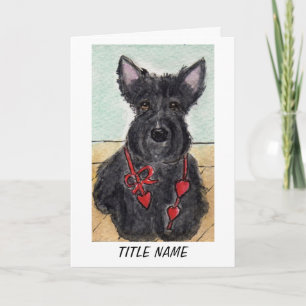 Scottie Dog birthday card Personalise