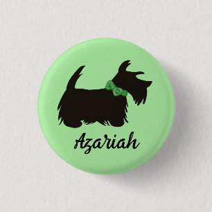 Scottie dog Button, Scottish terrier 1 Inch Round Button