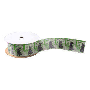 Scottie dog by special delivery satin ribbon