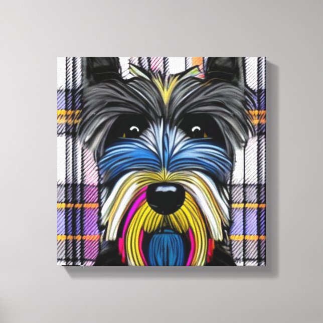 Scottie Dog Canvas Print (Front)
