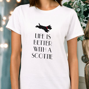 Scottie Dog Custom Text T-Shirt