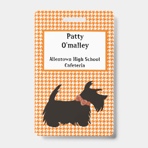 Scottie dog Dog Name badge, name tag Badge