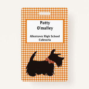 Scottie dog Dog Name badge, name tag Badge