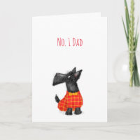 Scottie dog Father's Day card