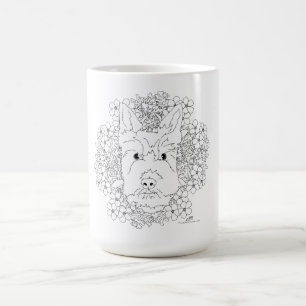 Scottie Dog Forget Me Nots Coffee Mug
